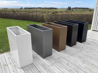 Bekkevik fiberglass kasser fem på rad