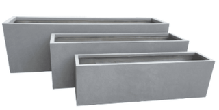 Brekkevik plantekasse i fiberglass tre ulike størrelser.