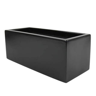 Brekkevik plantekasse i fiberglass grå/sort