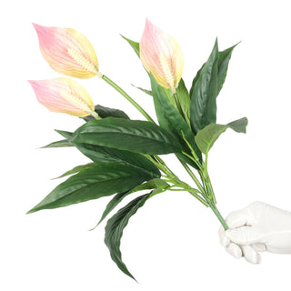 Artificial Spathiphyllum Patinii 47CM Pink