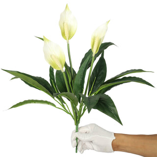 Artificial Spathiphyllum Patinii 47CM White