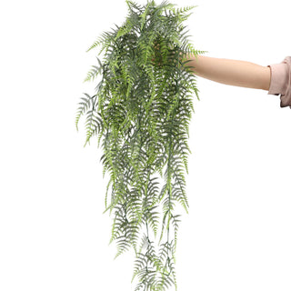 Artificial Slim Fern Hanging Bush 95CM Length