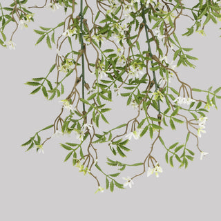 Artificial White Star Hanging Foliages 90CM Length Outdoor UV Protected