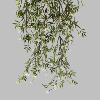 Artificial White Star Hanging Foliages 90CM Length Outdoor UV Protected