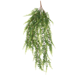 Spring Fern Hanging Foliage 85CM UV Light Green with Brown Stems
