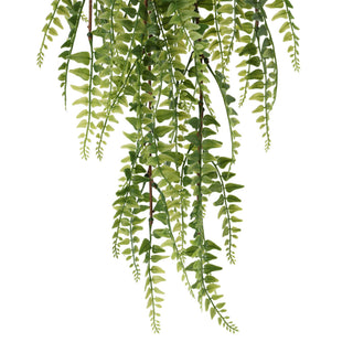 Spring Fern Hanging Foliage 85CM UV Light Green with Brown Stems