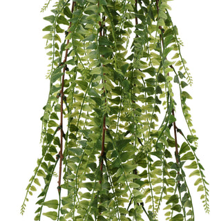 Spring Fern Hanging Foliage 85CM UV Light Green with Brown Stems
