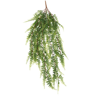Spring Fern Hanging Foliage 85CM UV Light Green with Brown Stems