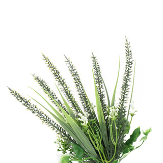 30CM Premium Big Artificial Lavender Foliages White Green