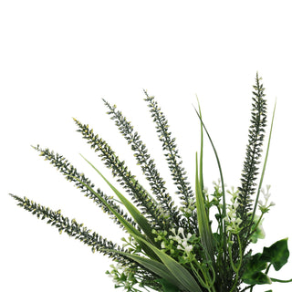 30CM Premium Big Artificial Lavender Foliages White Green
