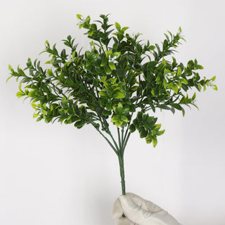 Fresh Green Boxwood with White Flower 32CM Length Outdoor UV