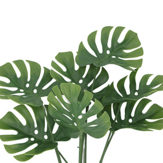 Artificial Monstera Bush Deliciosa 63CM Length Double Green UV Protected