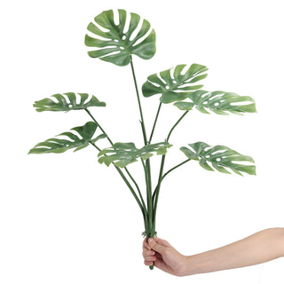 Artificial Monstera Bush Deliciosa 63CM Length Double Green UV Protected