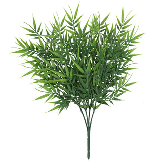 32CM Length Dark Green Artificial Bamboo Foliages UV FR