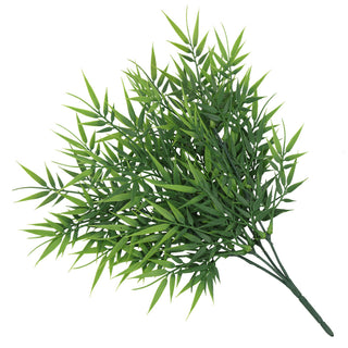 32CM Length Dark Green Artificial Bamboo Foliages UV FR