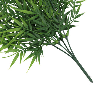 32CM Length Dark Green Artificial Bamboo Foliages UV FR