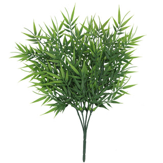 32CM Length Dark Green Artificial Bamboo Foliages UV FR