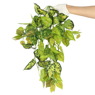 Red Green Evergreen Hanging Bush 60CM Length Indoor