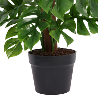 60CM Height Artificial Monstera Tree with Palm Bark Indoor