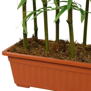 Bamboo fence Real bamboo Trunk with PE Leafs 180CM Height