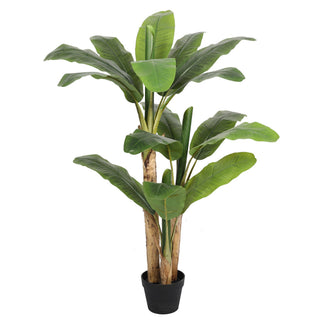 120CM Height Triple Trunks Artificial Banana Tree 18 Leaves