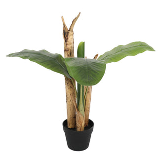 120CM Height Triple Trunks Artificial Banana Tree 18 Leaves