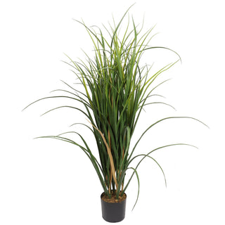 Potted Artificial Reed Grass Deluxe 100CM Green UV Protected