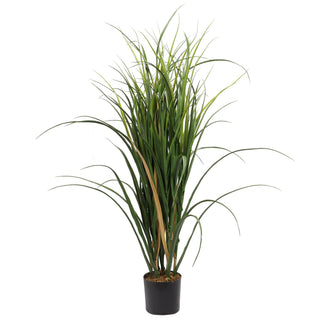 Potted Artificial Reed Grass Deluxe 100CM Green UV Protected
