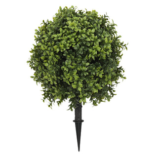 Fully PE Artificial Topiary Ball Tree with Pointed Cones 35CM Diameter Outdoor UV Protected
