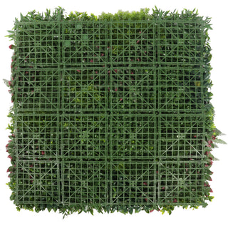 Lush Red 50x50CM Green Wall Panel Outdoor UV
