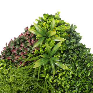 Lush Red 50x50CM Green Wall Panel Outdoor UV