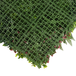 Lush Red 50x50CM Green Wall Panel Outdoor UV