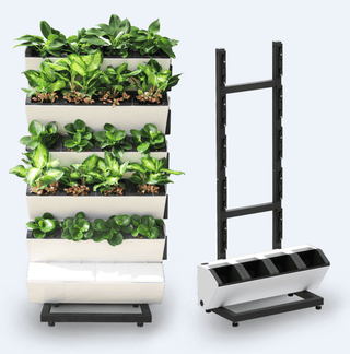 HydroFall Rack med seks monterte plantekasser